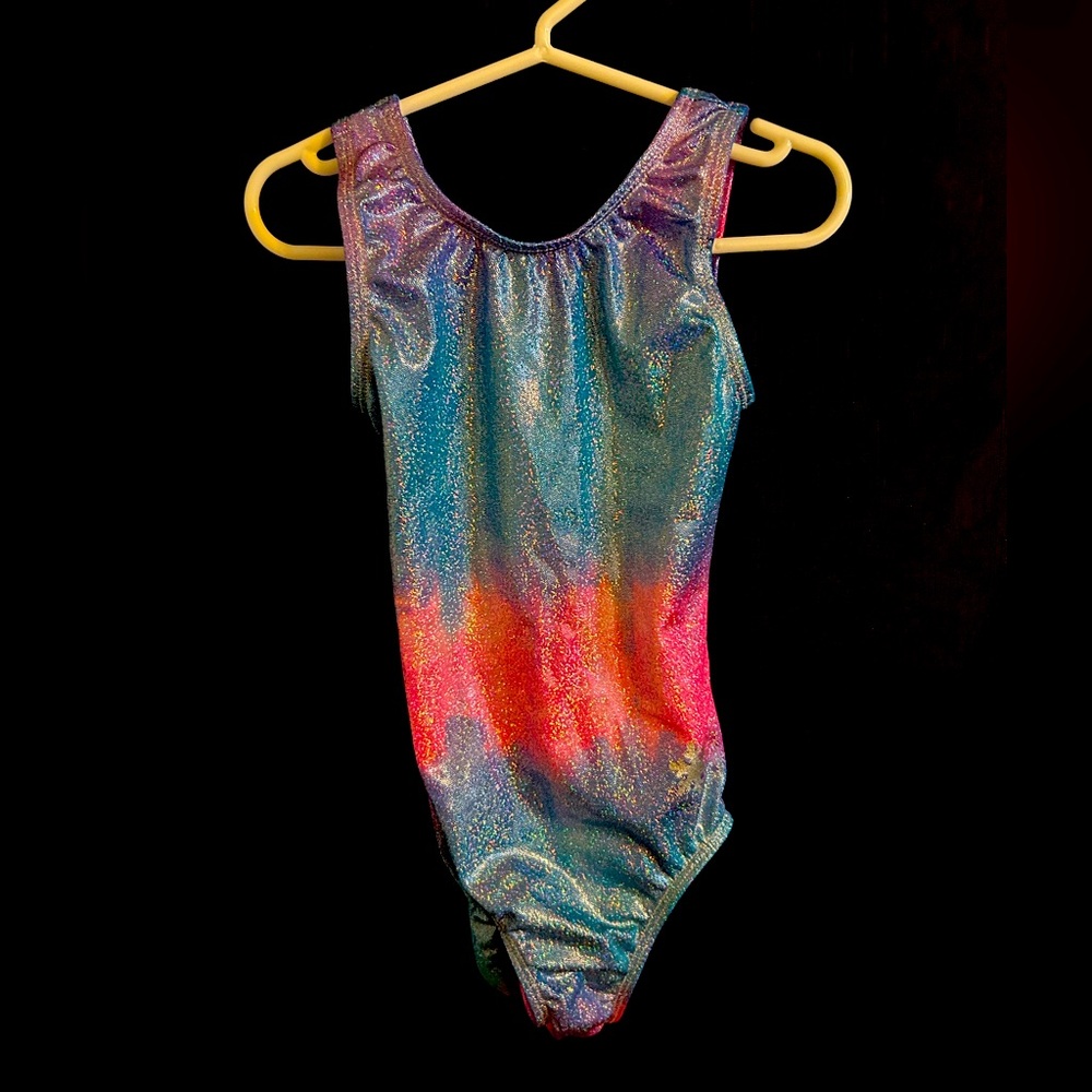 Snowflake Designs Colorful Shimmering Leotard